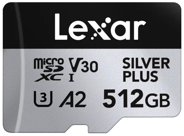 Lexar microSDXC Silver Plus 1066x UHS-I/U3/A2/4K R205/W150 (V30) 512GB, Card memorie MicroSD