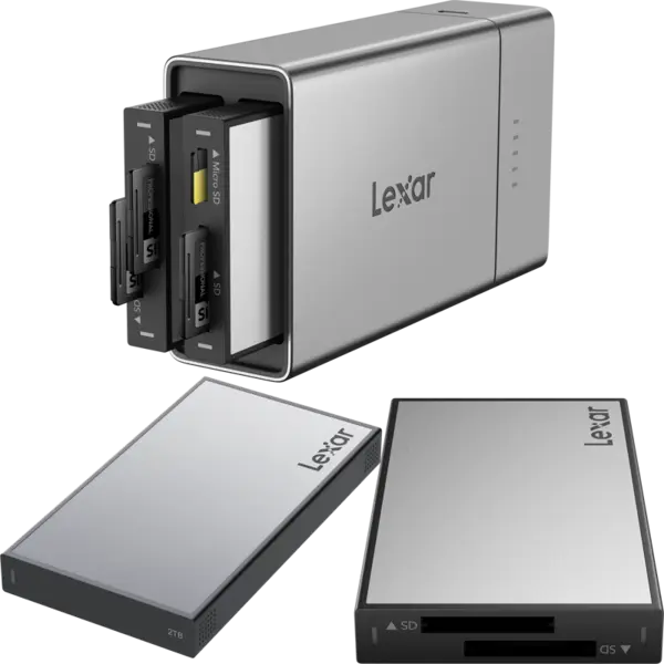Lexar Professional Workflow Go I with Dual SD reader and 2TB SSD, Statie de andocare