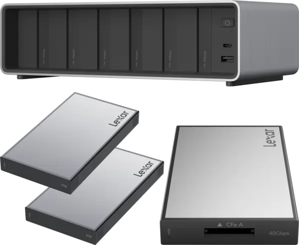 Lexar Professional Workflow Pro cu CFexpress Type A reader and 2x2TB SSD