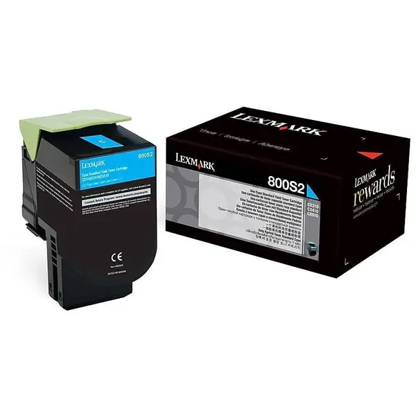 LEXMARK CARTUS TONER CYAN NR.800S2 80C0S20 2K ORIGINAL LEXMARK CX310N