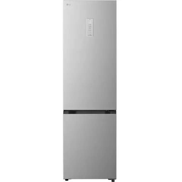 LG Combina frigorifica LG GBBS525CPY, 375 L, Clasa C, No Frost, Smart Inverter, AI Fresh, LinearCooling, DoorCooling+, FreshBalancer, FreshConverter, ThinQ, Control electronic, 203 cm, Argintiu