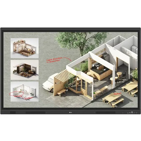 LG Display interactiv LG Touch Display 55TR3DQ-B, 55inch, Ultra HD (3840 × 2160 pixeli), 60Hz, 6.5ms, DisplayPort, VGA, HDMI, Negru