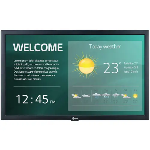 LG Display LG 21.5 22SM3N, IPS LED, Full HD 1920 x 1080, HDMI, Boxe, Negru