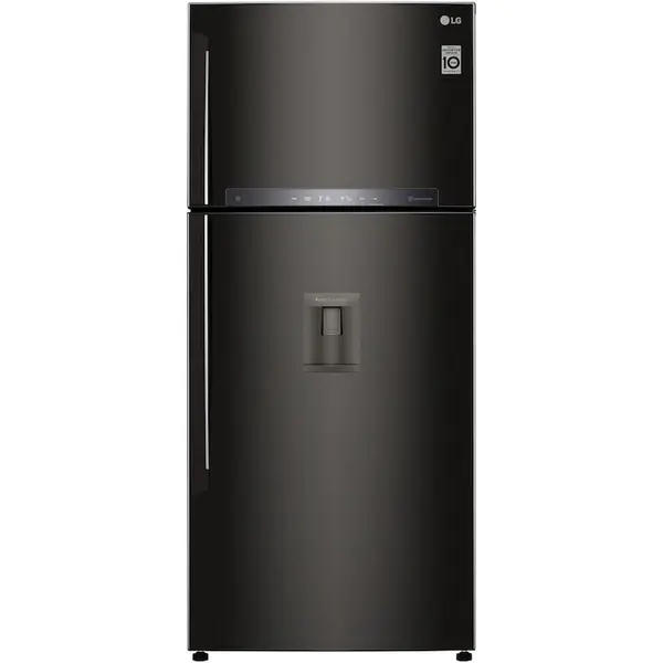 LG Frigider cu doua usi LG GTF744BLPED, 509 l, Total No Frost, LinearCooling, DoorCooling+, Compresor Inverter Linear, Clasa E, H 180 cm, Negru