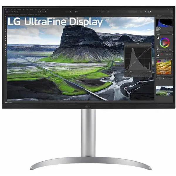 LG Monitor IPS LED LG 27 27UQ850V-W, UHD (3840 x 2160), 5ms, 60Hz, HDMI, DisplayPort, Boxe, Pivot, Alb-Argintiu