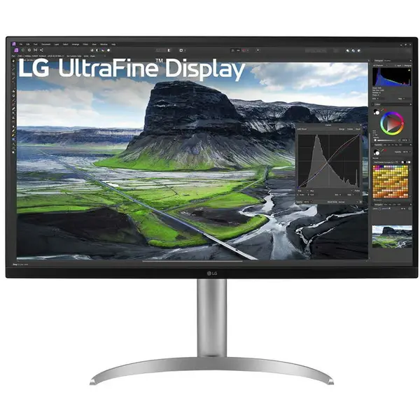 LG Monitor IPS LED LG 32 32UQ850V-W, UHD (3840 x 2160), 5ms, 60Hz, HDMI, DisplayPort, Pivot, Alb-Argintiu