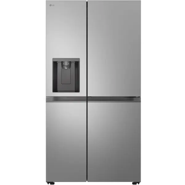 LG Side by side LG GSJ41PYPE, 641 l, No Frost, LINEARCooling, Compresor Smart Inverter, Dozator Apa, Clasa E, H 179 cm, Argintiu