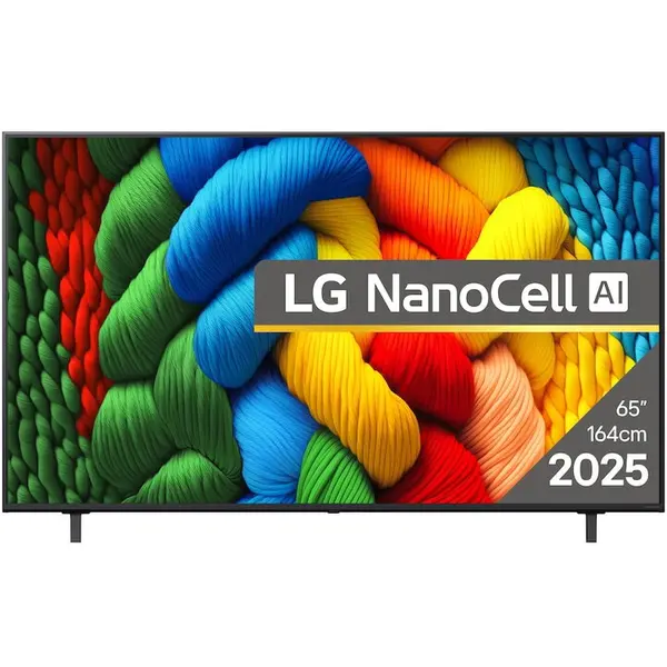LG Televizor LG NanoCell 65NANO80A3B, Diagonala 164 cm, Rezolutie 3840 x 2160, Smart, 4K Ultra HD, Clasa F, Negru