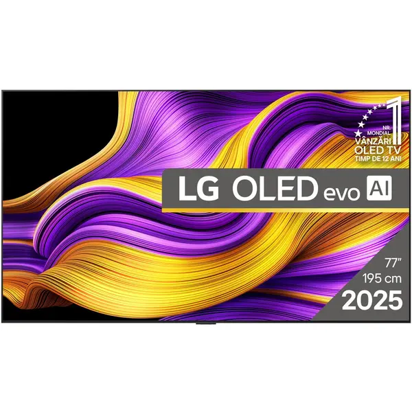 LG Televizor LG OLED evo 77G51LW, 195 cm, Smart, 4K Ultra HD, 100 Hz, Clasa E (Model 2025), Negru