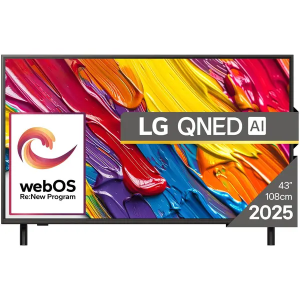 LG Televizor LG QNED 43QNED84A3C, 108 cm, Smart, 4K Ultra HD, Clasa G (Model 2025), Gri Inchis