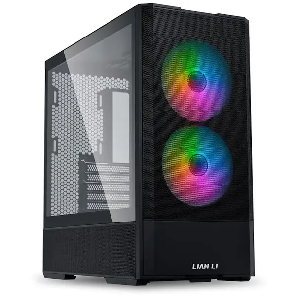 LIAN LI Carcasa PCLian Li LANCOOL 207 RGB, Middle Tower, ATX, mATX, mITX, Sticla temperata, 4 ventilatoare incluse, Negru