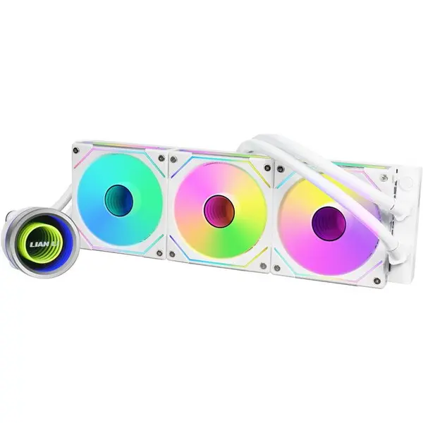 LIAN LI Cooler Procesor LIAN LI GALAHAD II 360 TRINITY ARGB ALB, marime radiator 360mm, 3 ventilatoare ARGB, viteza ventilatoare 3200 RPM, socket Intel / AMD