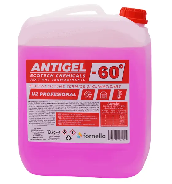 Lichid Antigel Concentrat -60° Fornello, pentru sisteme termice si climatizare