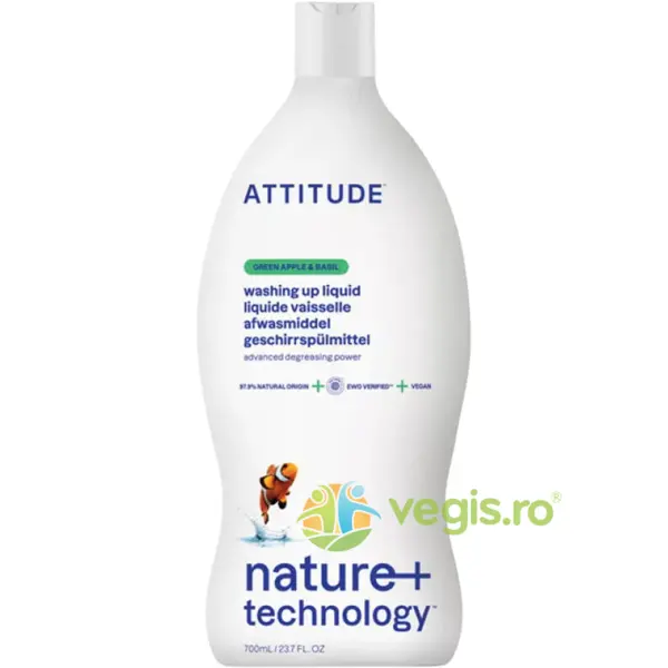 Lichid de Spalat Vase cu Mar Verde si Busuioc 700ml
