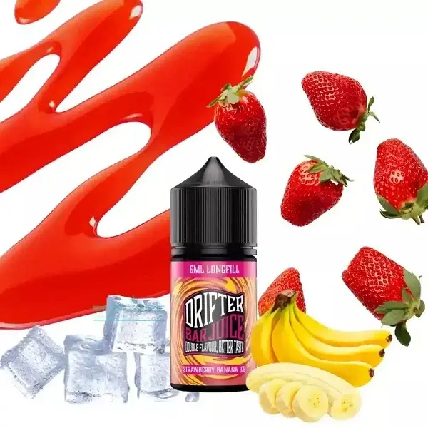Lichid Longfill Drifter Bar 6ml - Strawberry Banana Ice