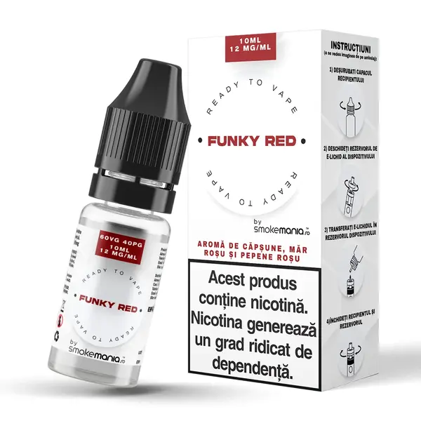 Lichid SmokeMania 10ml - Funky Red - 12mg