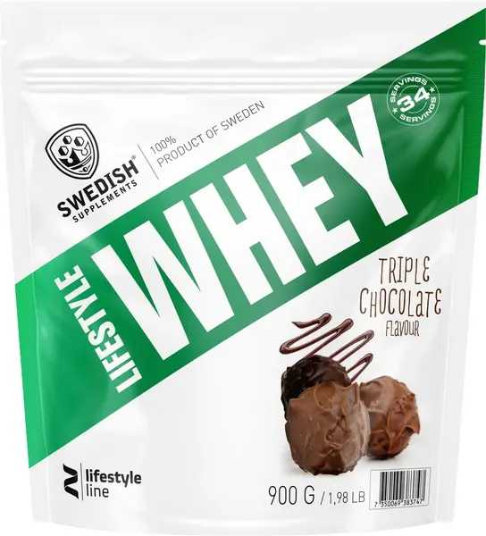 Lifestyle Whey, ciocolată triplă, 900 g, Swedish Supplements