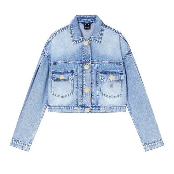 Light denim jacket in rigid lyocell cotton blue Xs