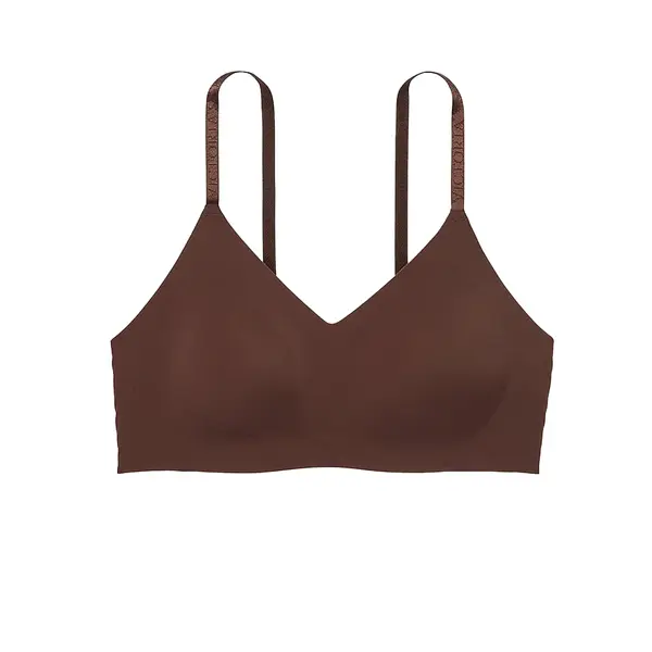Lightly lined wireless comfort bra - ganache L