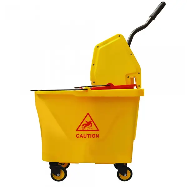 Limpio Carucior curatenie Limpio B-46, 35L, 2 galeti, cadru plastic rezistent, galben