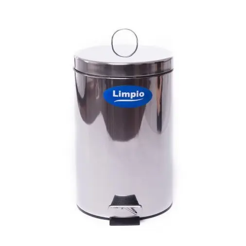 Limpio Cos de gunoi LImpio CX-12, 12 L, Inox Lucios