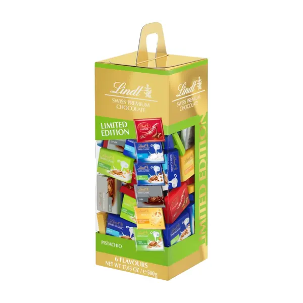 Lindt napolitains mixed chocolates including milk pistachio 500 gr