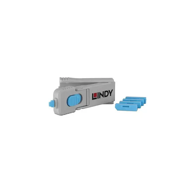 Lindy 4 x DP port Blocker blue Lindy 4 x DP port Blocker blue