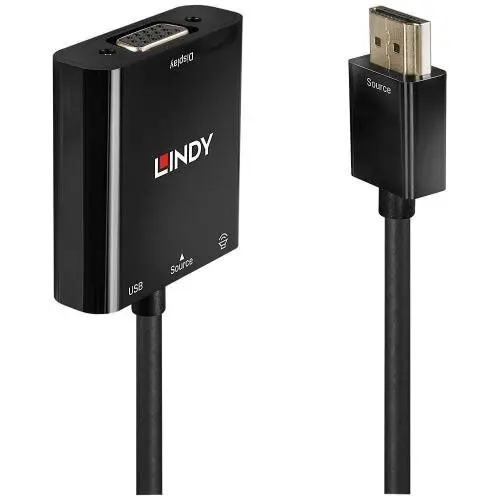 Lindy Adaptor Lindy LY-38285, HDMI - VGA, Black