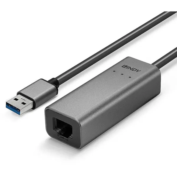 Lindy Adaptor retea Lindy, USB 3.0 la 2.5 Gigabit Ethernet, Argintiu