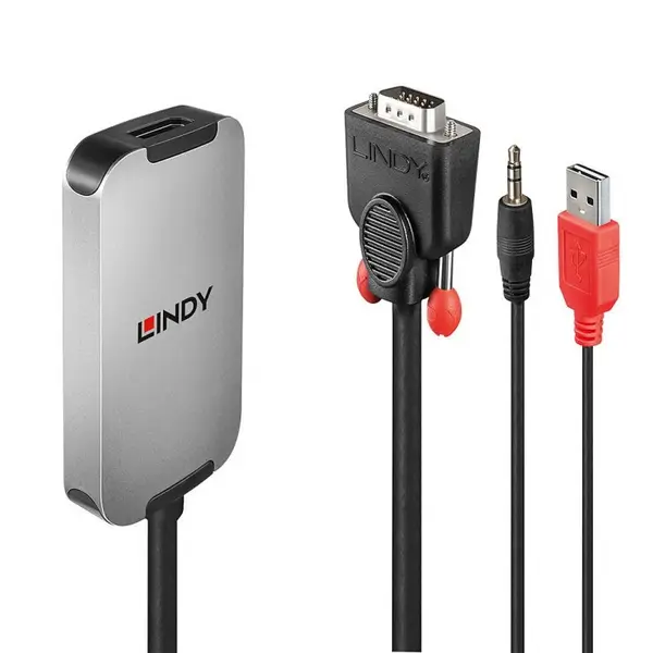 Lindy Adaptor VGA la Displayport T-M cu Audio, Lindy L38296