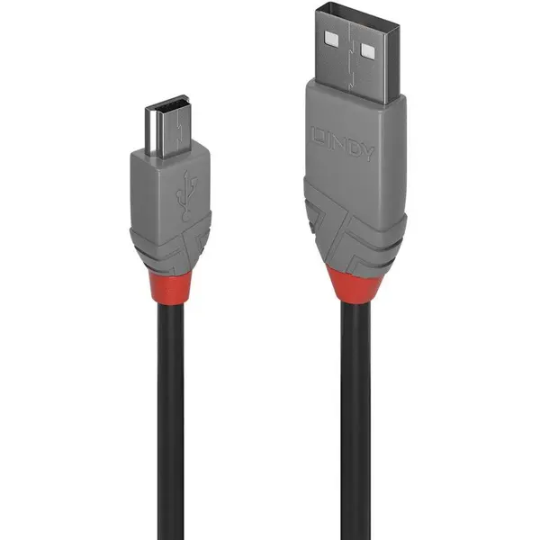 Lindy CABLU alimentare si date Lindy pt.smartphone Mini-USB (T) la USB 2.0 (T), 1 m, PVC, negru
