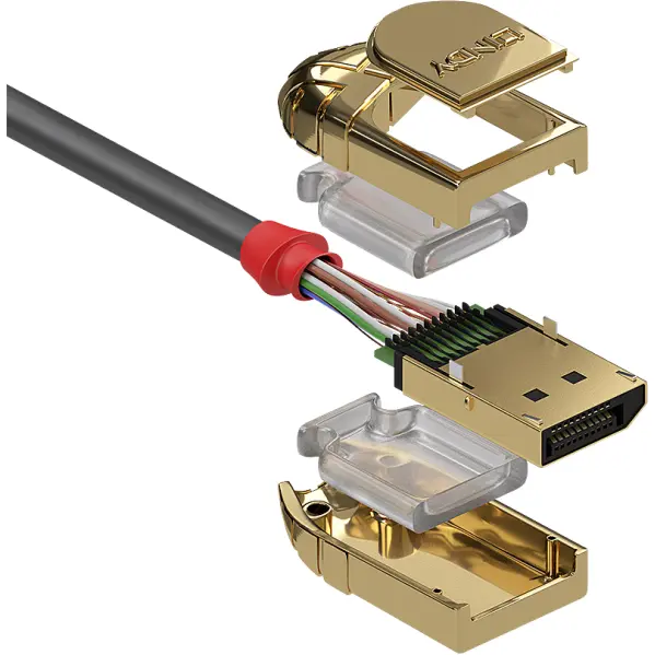 Lindy Cablu Displayport 4K60Hz UHD (DP certificat) v1.2 T-T 7.5m Gold Line, Lindy L36295