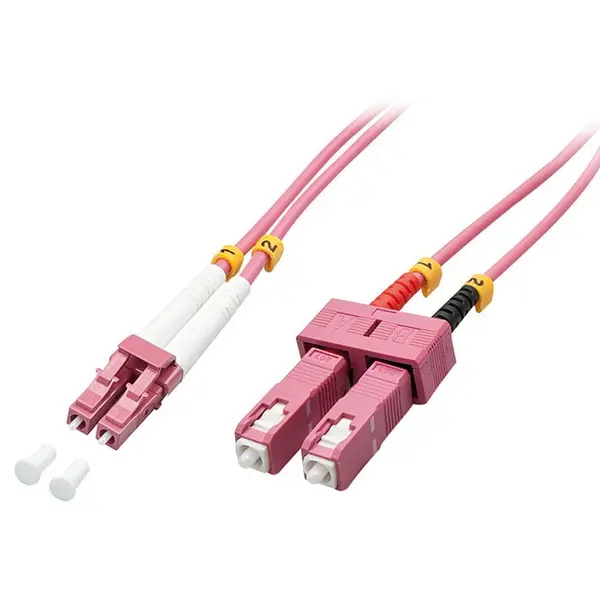 Lindy Cablu fibra optica LC-SC OM4 Duplex Multimode 15m, Lindy L46365