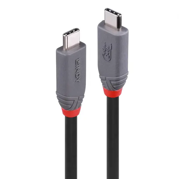 Lindy Cablu Lindy 0.8m USB4 Type C 40Gbps Anth , gri