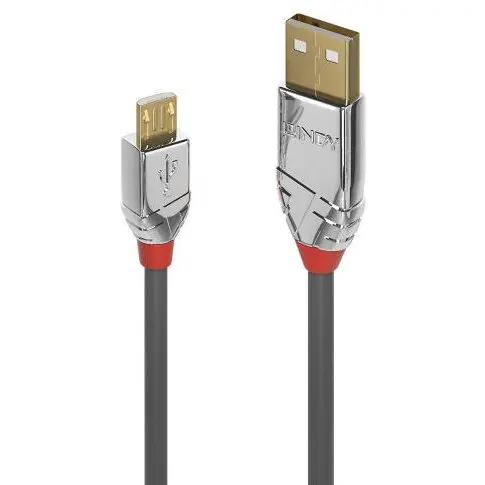 Lindy Cablu Lindy LY-36653, USB - microUSB-B, 3m, Gray