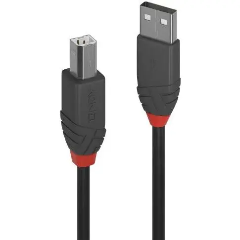 Lindy Cablu Lindy LY-36674, USB 2.0 - USB-B, 3m, Black