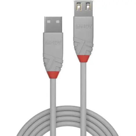Lindy Cablu Lindy LY-36715, USB 2.0 male - USB 2.0 female, 5m, Gray
