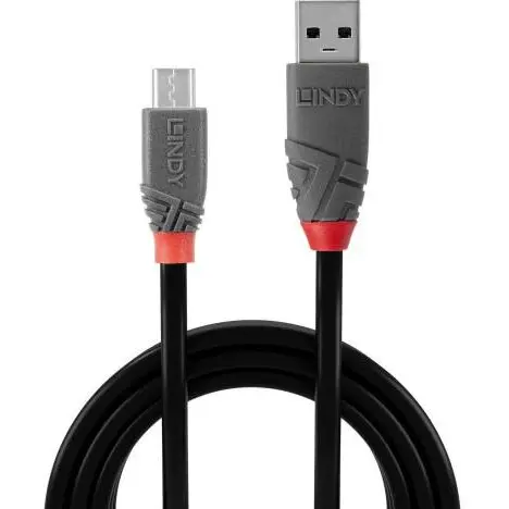 Lindy Cablu Lindy LY-36733, USB 2.0 - MicroUSB, 2m, Negru