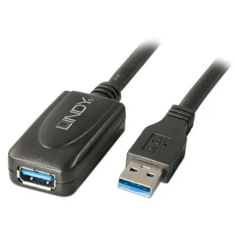 Lindy Cablu Lindy LY-43155, USB 3.0 male - USB 3.0 female, 5m, Black