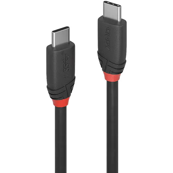 Lindy Cablu USB3.2 Type-C tata-tata, 20Gbps 1,5m Lindy Black Line