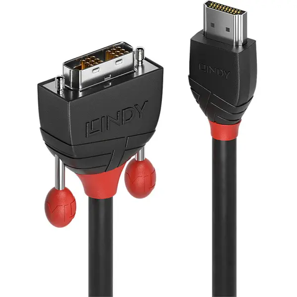 Lindy Cablu video LINDY Black, HDMI Male - DVI-D Male, 3m, Negru