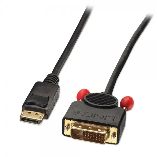Lindy Cablu video LINDY DisplayPort Male - DVI-D Male, 2m, Negru