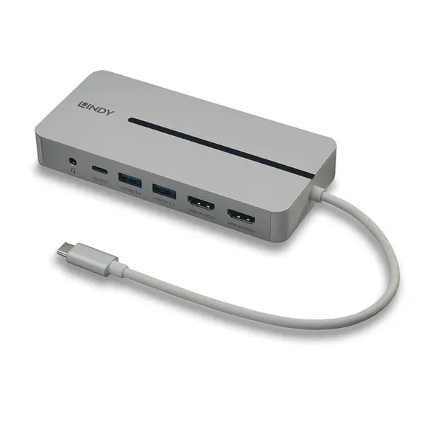 Lindy Docking station USB 3.2 Gen1 type C la 2 x HDMI 4K60Hz/2 x USB-A/1 x USB-C/1 x RJ45/1 x Audio 3.5mm/PD 100W, Lindy L43360*