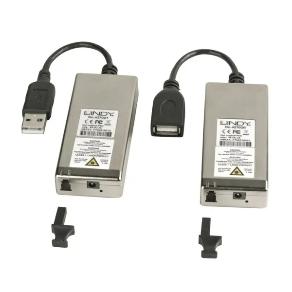 Lindy Extender USB Lindy Extender USB 2.0 prin fibra optica LC, 200m, USB 2.0