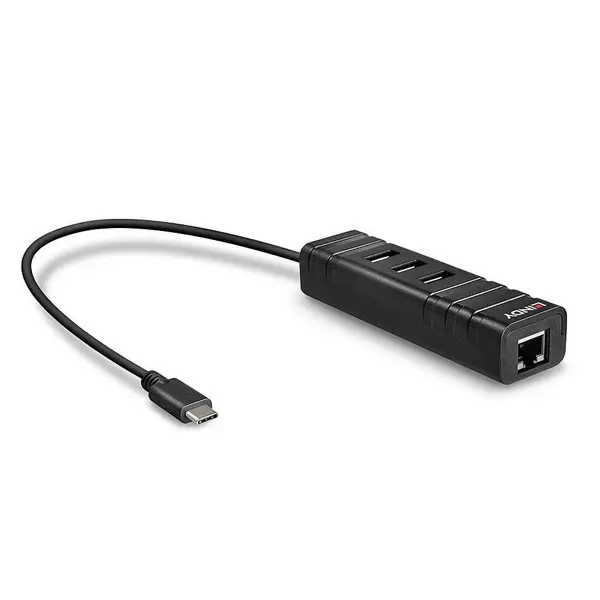 Lindy Hub USB 3.1 Type-C, USB-A + RJ45 Lindy Hub USB 3.1 Type-C, USB-A + RJ45