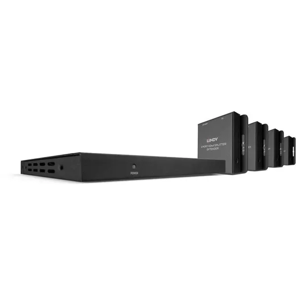 Lindy Splitter Extender Lindy LY-38155, 4 Porturi HDMI, IR 50 metri, negru
