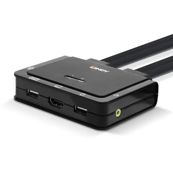 Lindy Switch KVM 2 porturi HDMI 4K60Hz, USB Type C, USB 2.0 & Audio, Lindy L42347