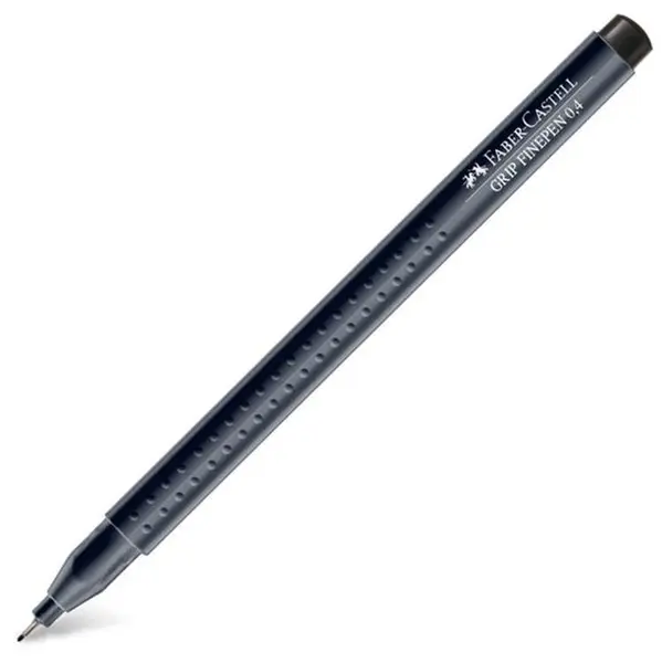 Liner Faber-Castell Grip - negru, 0.4 mm