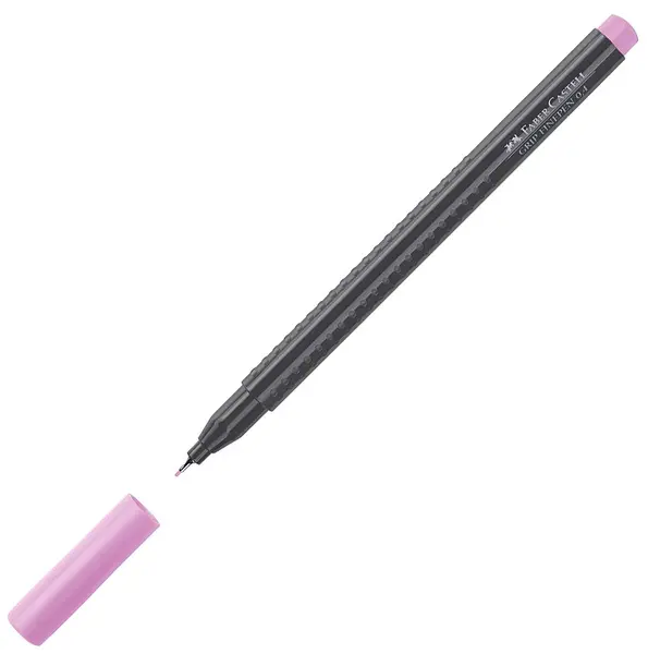 Liner Faber-Castell Grip - Roz, 0.4 mm