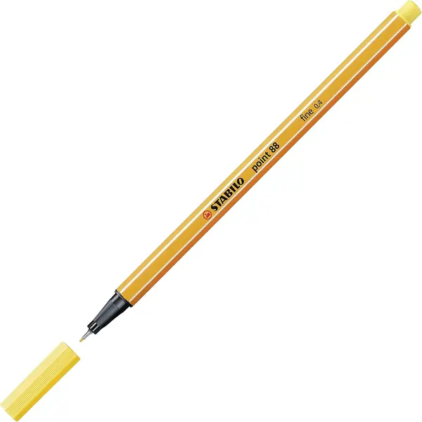 Liner Stabilo Point 88 - Galben, 0.4 mm